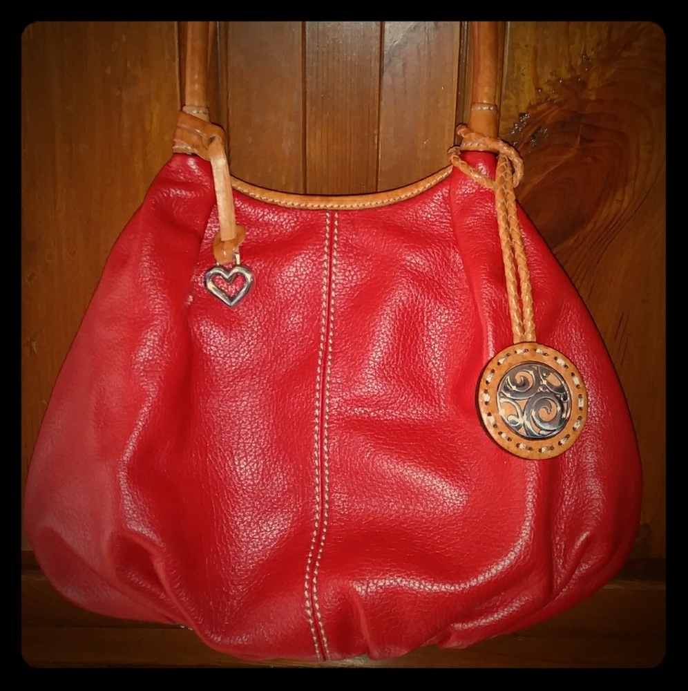 Brighton Red Leather Shouler Handbag